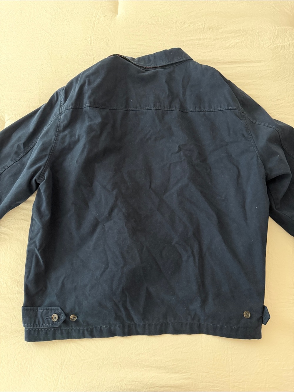 Polo by Ralph Lauren Navy Zip-Front Harrington with Tartan Trim - Picture 4 of 4